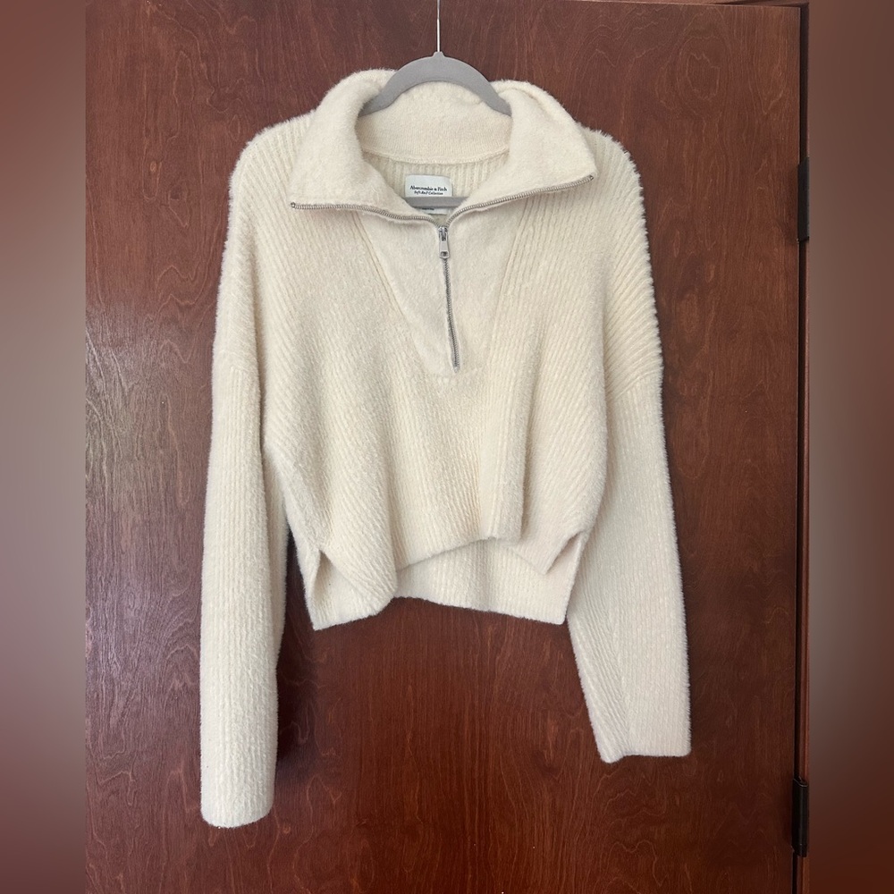 Abercrombie Cream Eyelash Sweater
